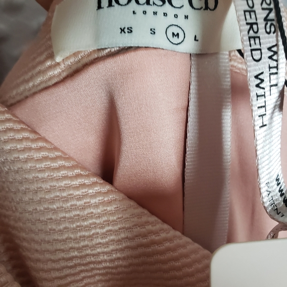 NWT House of CB Dress Medium Aliyah Puff Sleeve - Picture 13 of 14